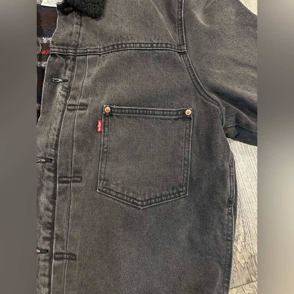 NWT Men’s Levi's Premium Collection Type 2 Charcoal Jean Lined Jacket XL